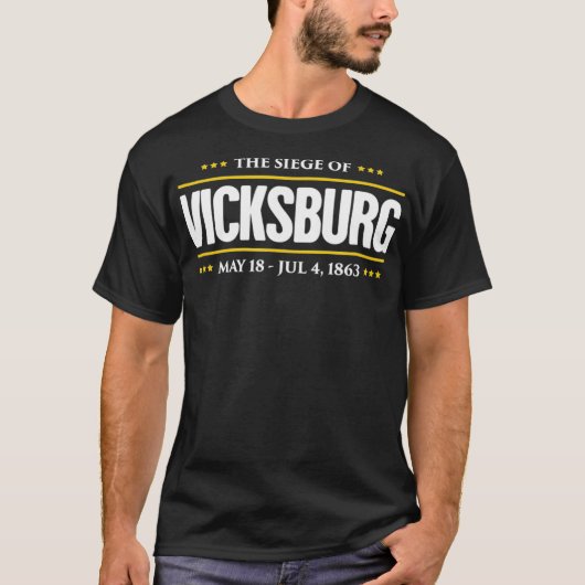 Burgeroorlog Het Beleg van Vicksburg T-shirt (Voorkant)
