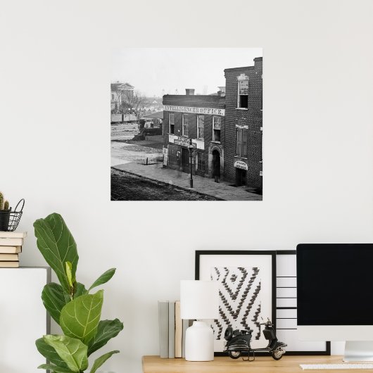 Burgeroorlog in Atlanta, 1864 Poster (Thuiskantoor)