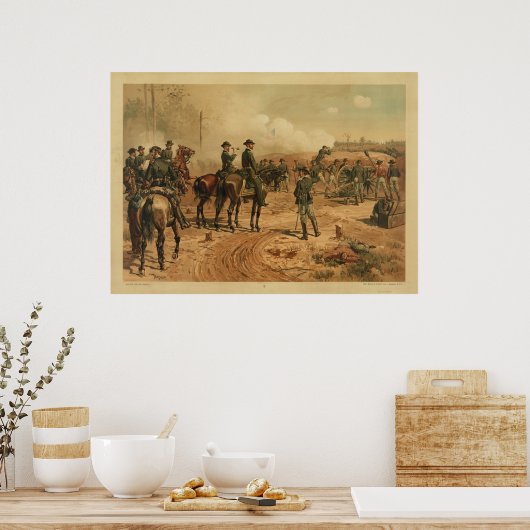 Burgeroorlog in Atlanta door Thure de Thulstrup Poster (Keuken)