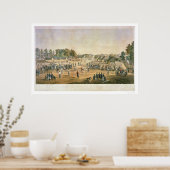 Burgeroorlog in Baseball 1863 Poster (Keuken)