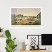 Burgeroorlog in Baseball 1863 Poster (Thuiskantoor)