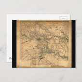 Burgeroorlog Kaart van Richmond en Petersburgh (18 (Voorkant / Achterkant)