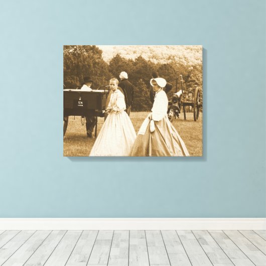 Burgeroorlog op Canvas (Insitu (Houten vloer))