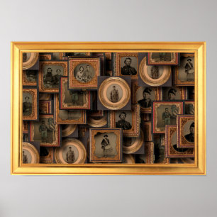 Burgeroorlog Portret Collage Poster