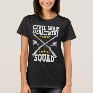 Burgeroorlog Re-enactment Squad Amerikaanse Burger T-shirt