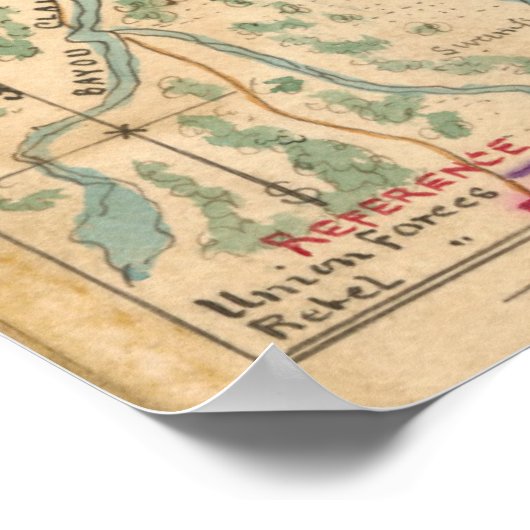 Burgeroorlog-Siege van Port Hudson Poster (Hoek)