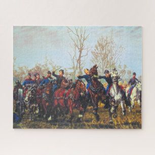 Burgeroorlog Slag Scène 1887 William T Trego Legpuzzel