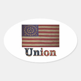 Burgeroorlog Unie 🦅 Eer het leger Ovale Sticker