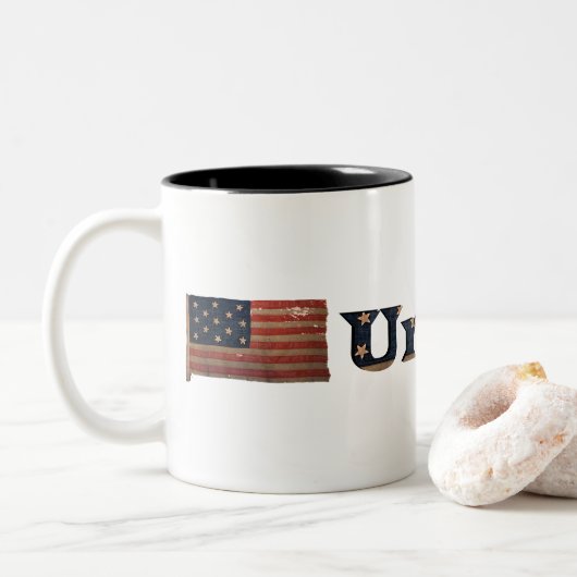 Burgeroorlog Unie 🇺🇸 ✨ Geweldige Gift Militaire Tweekleurige Koffiemok (Met donut)