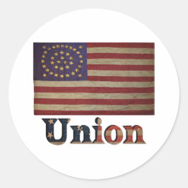 Burgeroorlog Unie 🇺🇸 ✨ Geweldige Oude Militaire  Ronde Sticker