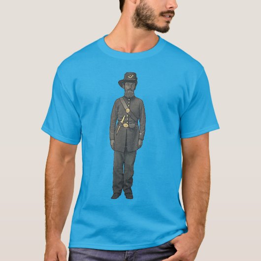 Burgeroorlog Unie Soldaat in uniform met een mes T-shirt (Voorkant)