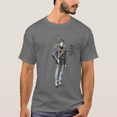 Burgeroorlog-unie-soldaat met Rifle-illustratie. T-shirt (Voorkant)