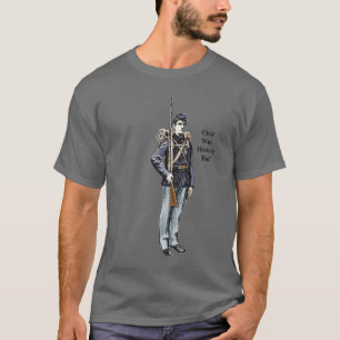 Burgeroorlog-unie-soldaat met Rifle-illustratie. T-shirt