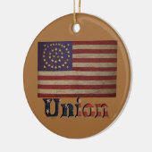 Burgeroorlog Union Flag ✨ Antiek geschiedenis Keramisch Ornament (Links)