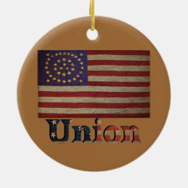 Burgeroorlog Union Flag ✨ Antiek geschiedenis Keramisch Ornament