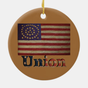 Burgeroorlog Union Flag ✨ Antiek geschiedenis Keramisch Ornament
