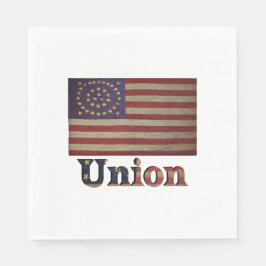 Burgeroorlog Union Flag ✨ Antiek geschiedenis Servet