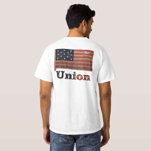Burgeroorlog Union Flag ✨ Antiek geschiedenis T-shirt (Achterkant volledig)