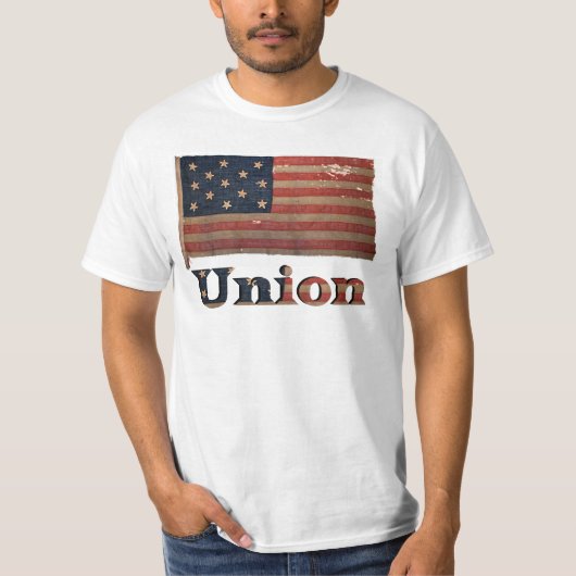 Burgeroorlog Union Flag ✨  Historisch T-shirt (Voorkant)
