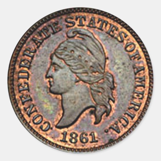 Burgeroorlog ⚔️ Verbonden Penny Vintage VS Ronde Sticker (Voorkant)