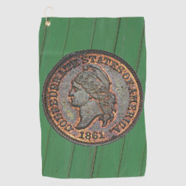 Burgeroorlog ⚔️ Verbonden Penny Wood Wall Green Golfhanddoek