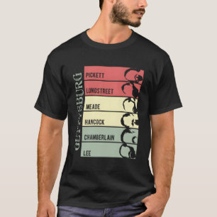 Burgeroorlogen Bards Gettysburg Baard Oude School T-shirt