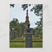 Burgeroorlogmonument Savannah GA Forsyth Park foto Briefkaart (Voorkant)
