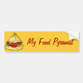 Burgerpiramide Bumpersticker (Voorkant)