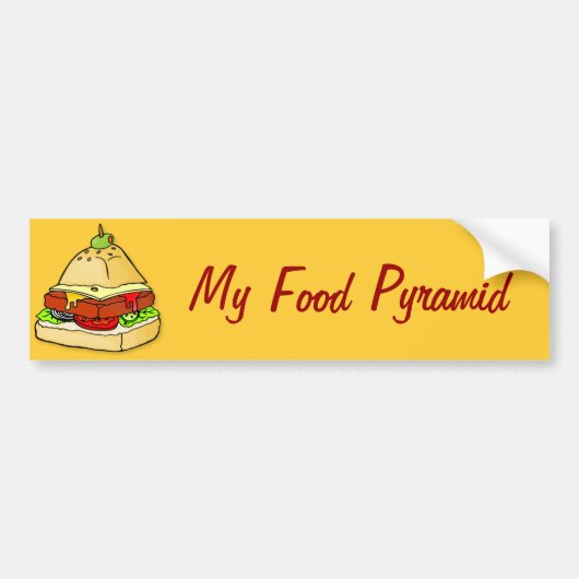 Burgerpiramide Bumpersticker (Voorkant)