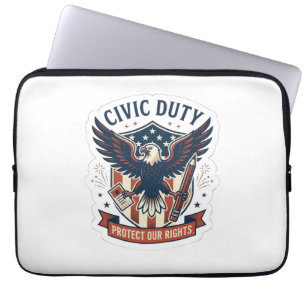 Burgerplicht Adelaar – Patriottisch Bescherm Onze Laptop Sleeve