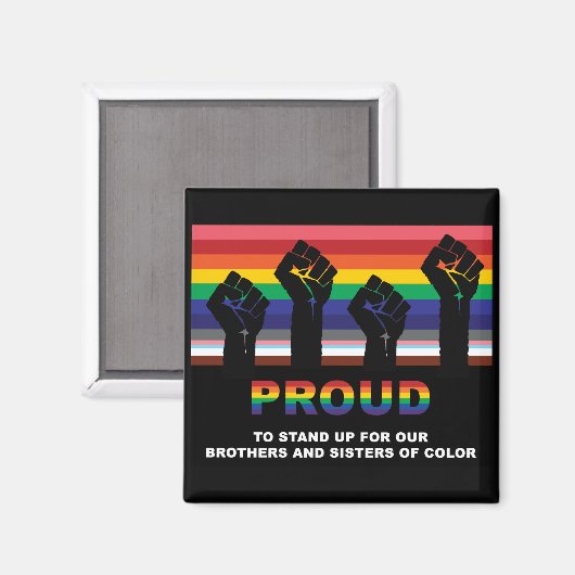 Burgerrechten Pride Magnet - LGBTQA - BLM (Voorkant / Achterkant)