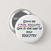 Burgerrechten Ronde Button 5,7 Cm (Voorkant /achterkant)