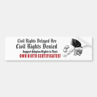 Burgerrechten vertraagd bumpersticker