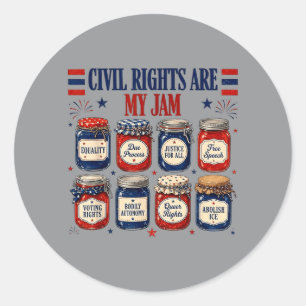 Burgerrechten zijn favoriete gelijkheid mensenrech ronde sticker