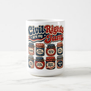 Burgerrechten zijn mijn Jam - Sociaal Rechtvaardig Koffiemok