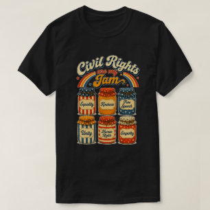 Burgerrechten zijn mijn Jam Vintage Retro T-shirt