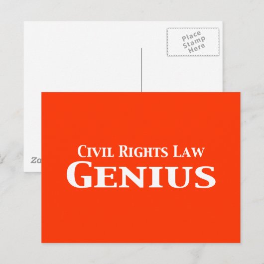 Burgerrechtenwet Geniale geschenken Briefkaart (Voorkant / Achterkant)