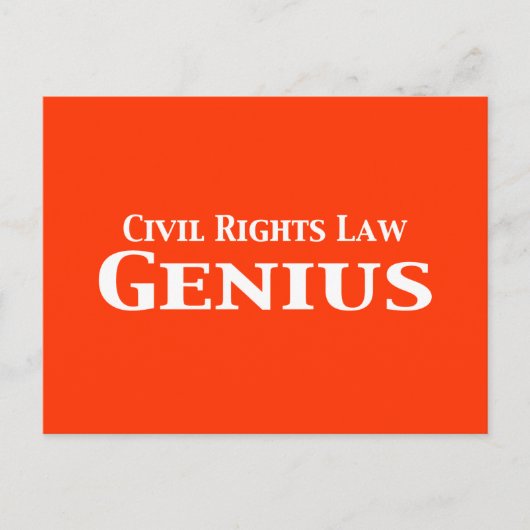 Burgerrechtenwet Geniale geschenken Briefkaart (Voorkant)