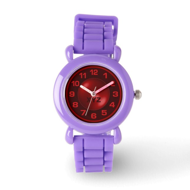 Burgerrode, aangepaste Initialen horloges (Voorkant)