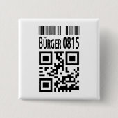 burgers 0815 vierkante button 5,1 cm (Voorkant)