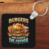 Burgers Are Always the Answer Sleutelhanger (Achterkant)