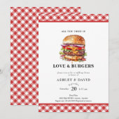 Burgers| BBQ | Koppels feest Kaart (Voorkant / Achterkant)