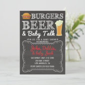 Burgers, Beer, & de Uitnodiging van het Baby showe (Staand voorkant)