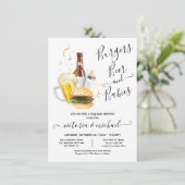 Burgers Beer en Babies Baby shower Kaart (Staand voorkant)