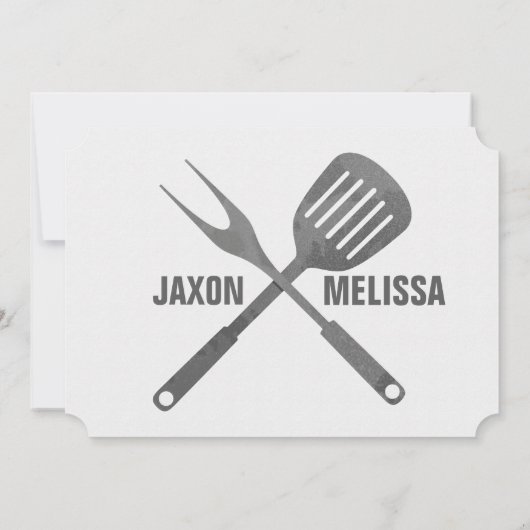 Burgers, bier en baby's - Baby shower van paar Kaart (Achterkant)