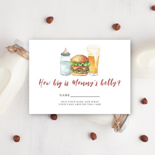 Burgers, bier en baby's Hoe groot is de buik van m Informatiekaartje