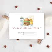 Burgers, Bier en Baby's - Hoeveel snoepjes Informatiekaartje