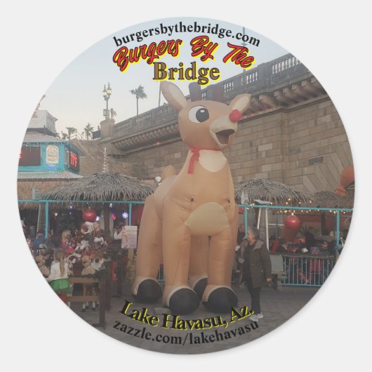Burgers bij de brug Lake Havasu Ronde Sticker (Voorkant)