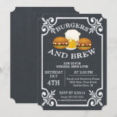 Burgers & Brew Barbecue Party - Uitnodiging (Voorkant / Achterkant)