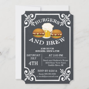 Burgers & Brew Barbecue Party - Uitnodiging